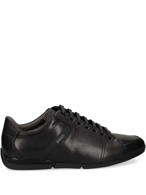 Business Schuhe Herren Boss BOSS Sneakers Aus Leder Schwarz