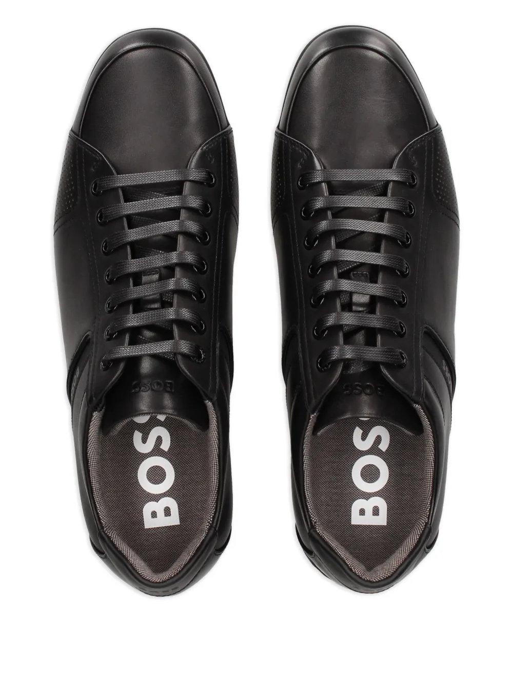 BOSS leather sneakers Black