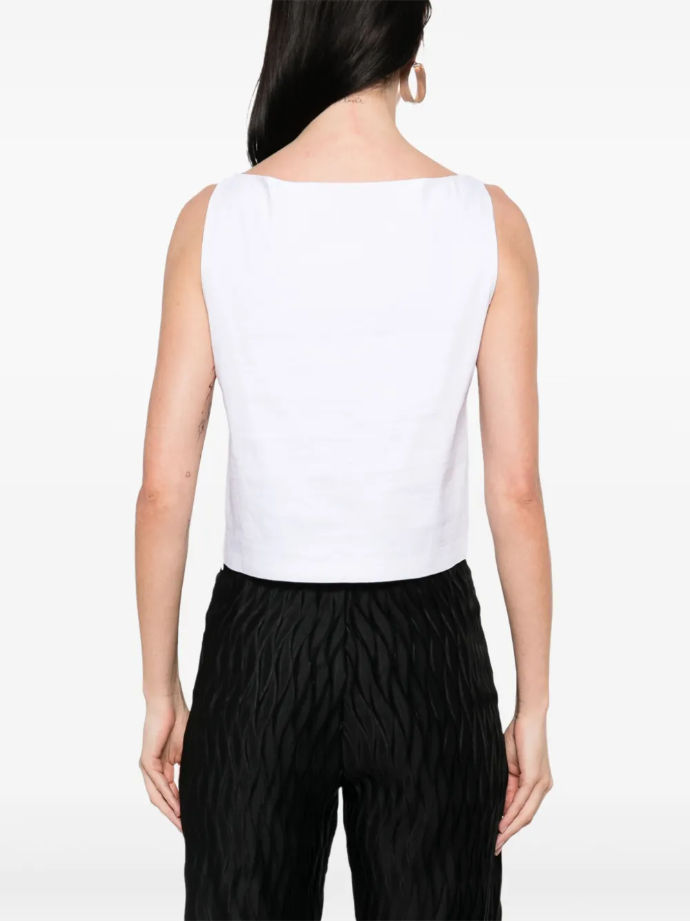 Theory Top met boothals Wit