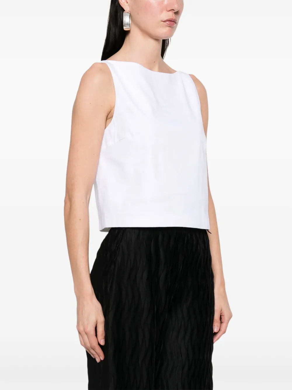 Theory Top met boothals Wit