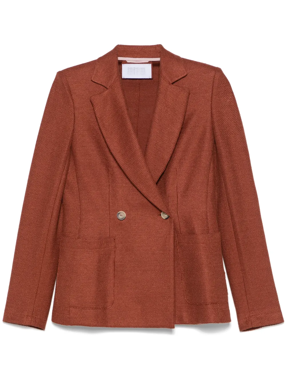 Harris Wharf London Gebreide blazer met honingraat-effect Bruin