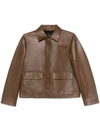 Theory レザージャケット Theory(セオリー) GLOSS LEATHER BOMBER JK - YAMAROKU（ヤマロク