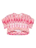 Miss Grant Kids Zigzag blouse - Pink