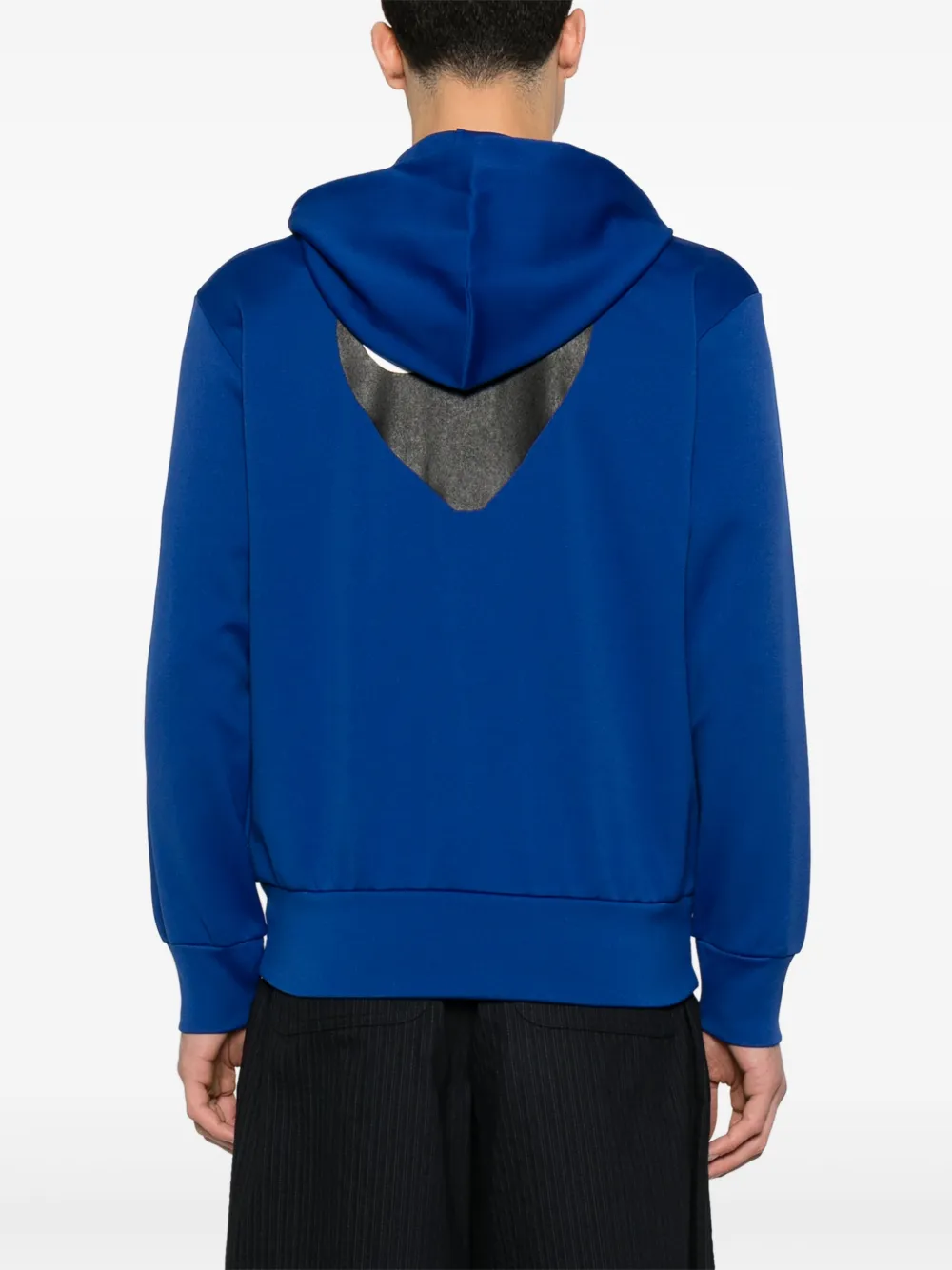 Comme Des Garçons Play Heart-emblem Zip-up Hoodie In Blue