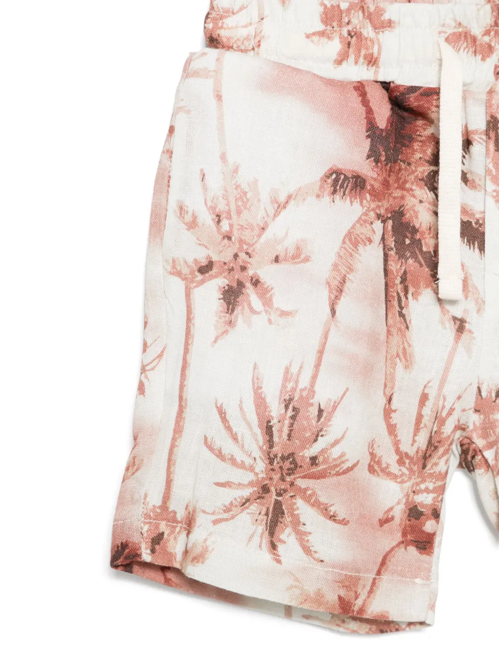 Miss Grant Palm-tree Print Shorts In Neutrals