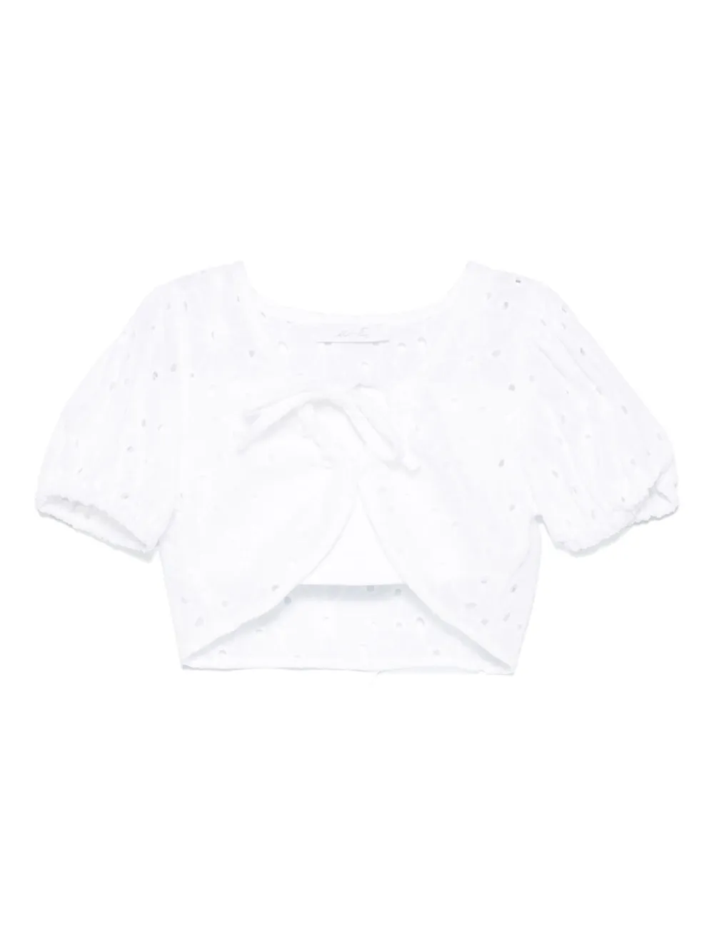 Miss Grant Kids アイレットレース ブラウス セット - ホワイト Miss Grant Kids アイレットレース ブラウス セット - ホワイト