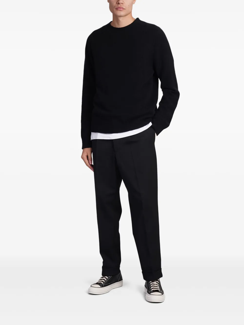 Grifoni cashmere-blend jumper - Zwart