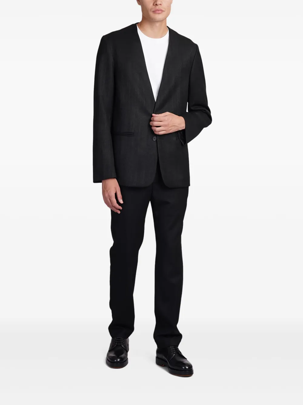 Grifoni wool-blend blazer - Zwart