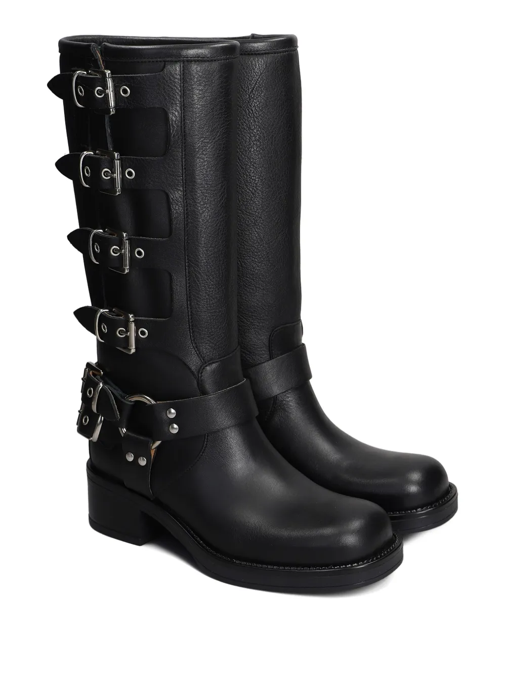 Gisel Moire 50mm Windsor boots Black