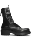 Metisse leather combat boots - Black