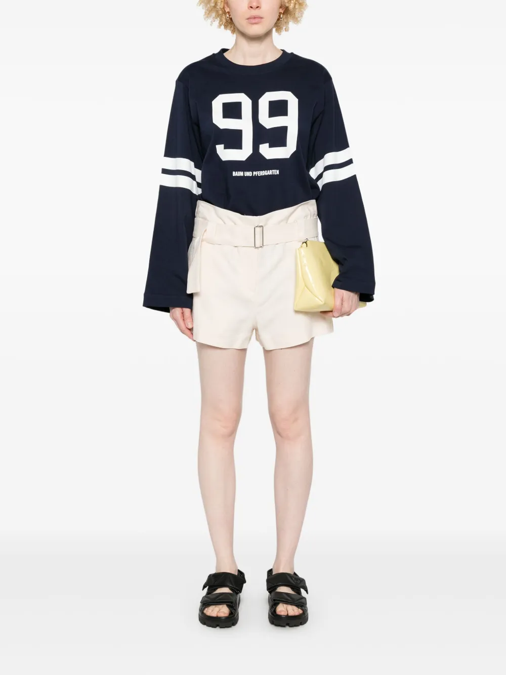 MSGM Shorts met ceintuur - Beige