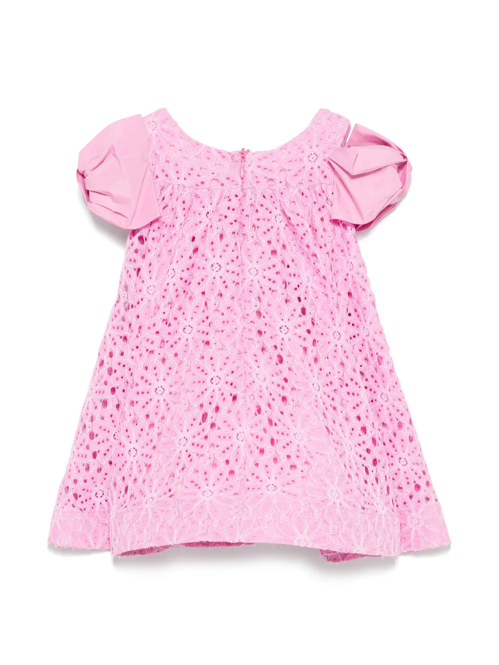 Miss Grant Kids bow-embrllished dress - Roze