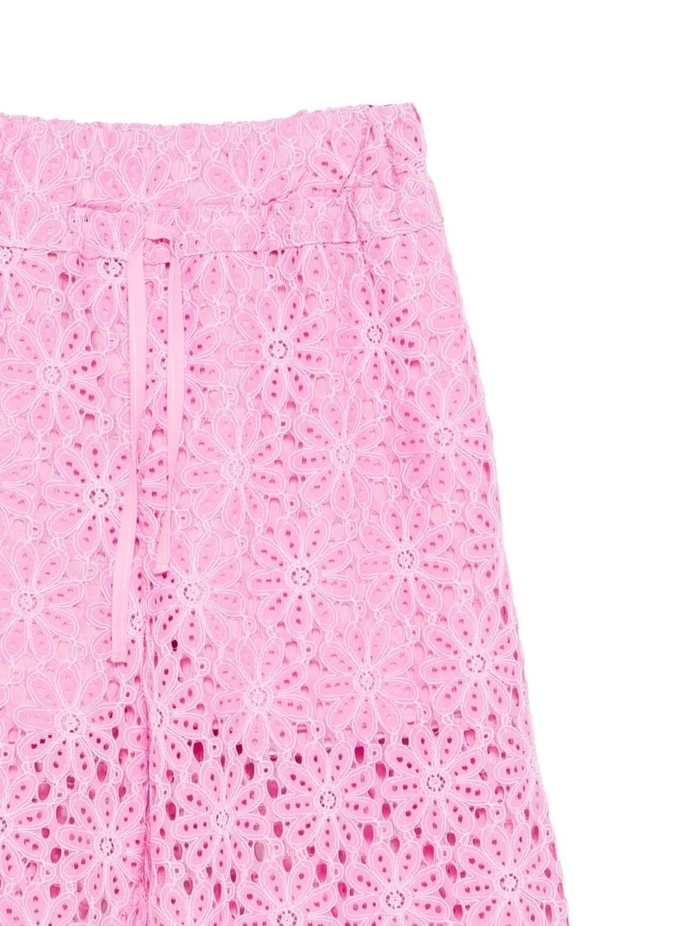 Miss Grant Kids Broek met bloemenkant Roze