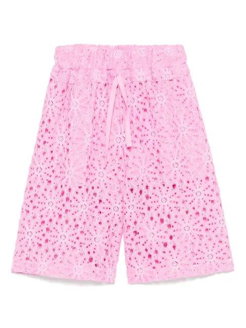 Miss Grant Kids floral-lace shorts
