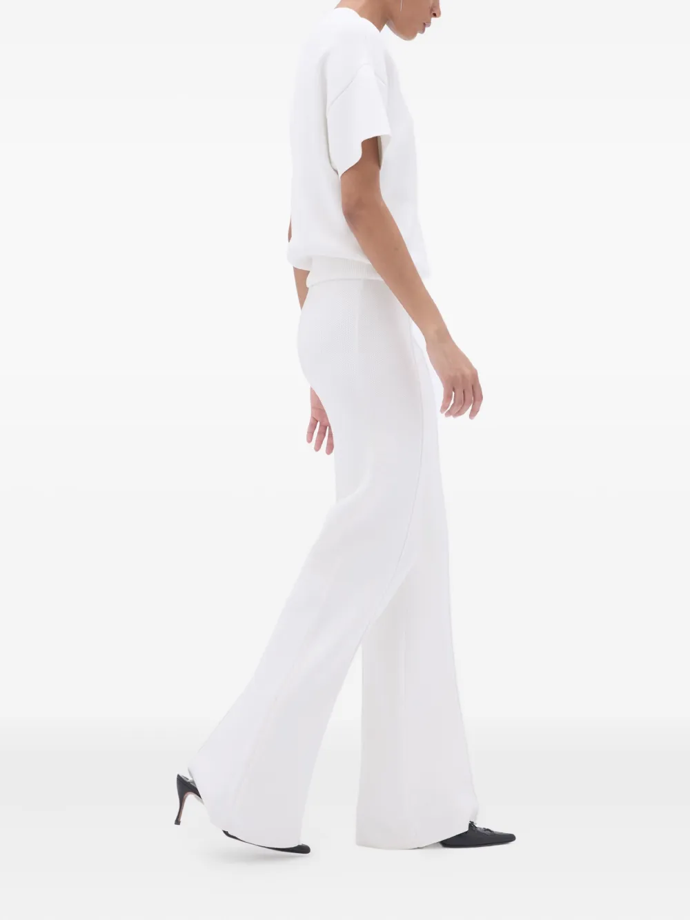 REMAIN Flared broek Wit