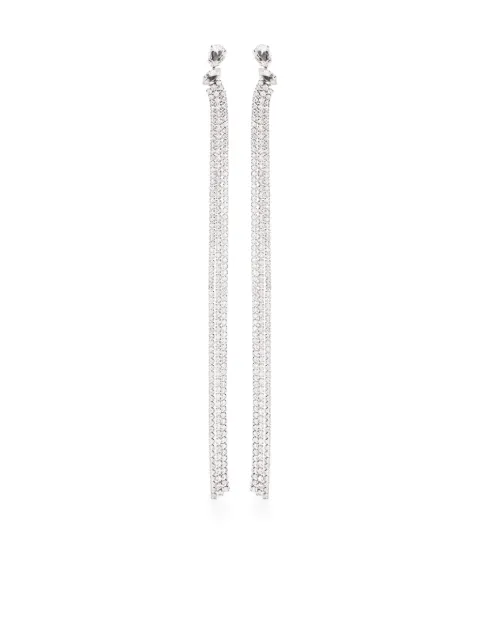 Jil Sander aretes con detalles de strass