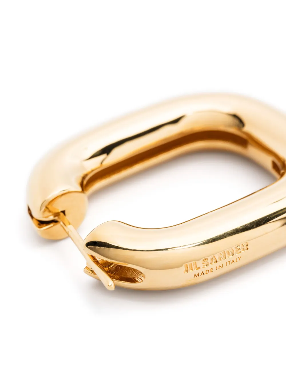 Jil Sander Loop Earrings In Gold