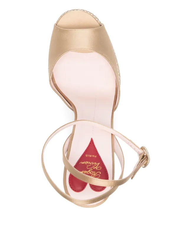 Roger Vivier Viv' Choc Platform Sandals | Gold | FARFETCH