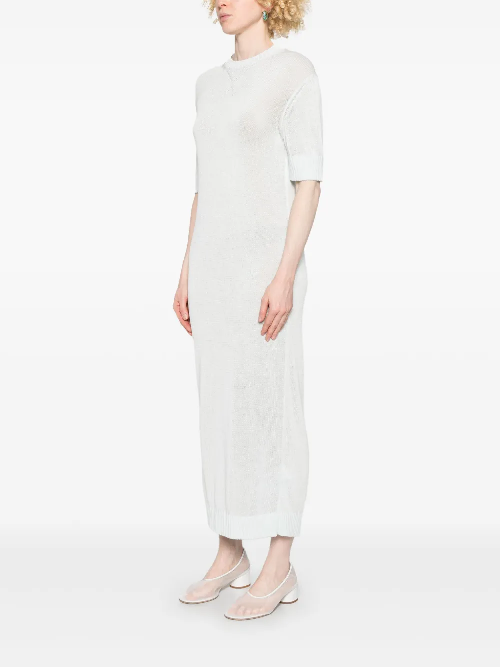 Jil Sander Gebreide midi-jurk Blauw