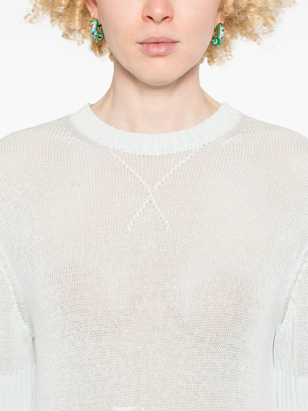 Jil Sander Gebreide midi-jurk Blauw