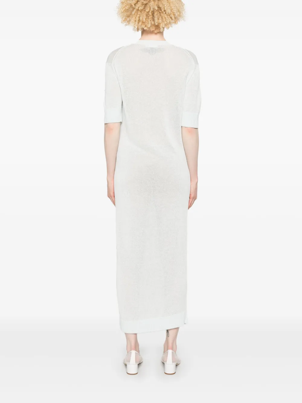 Jil Sander Gebreide midi-jurk Blauw