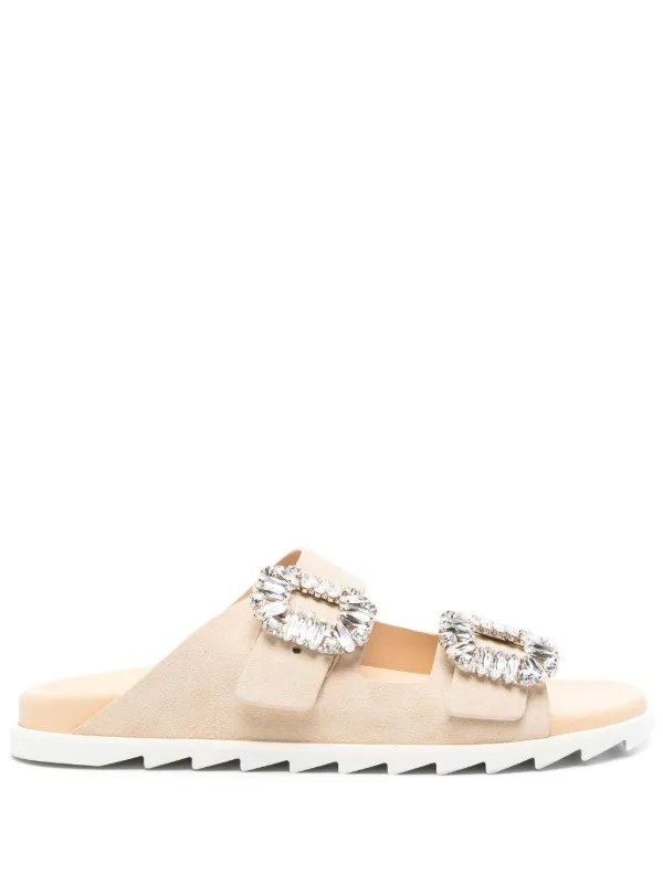 Roger Vivier Slidy Viv' Slides Neutrals FARFETCH BE