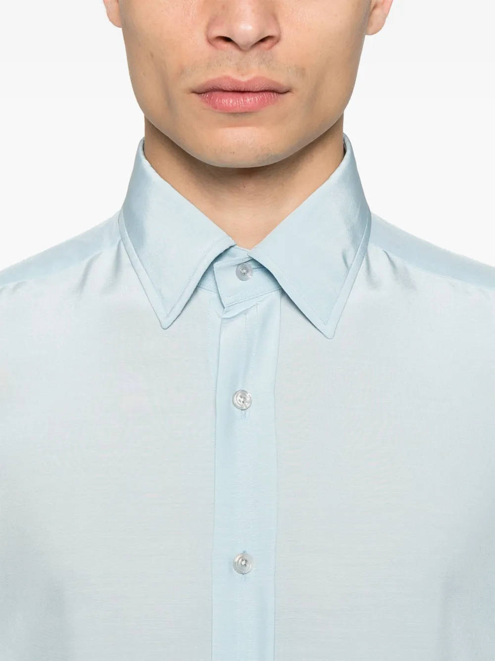TOM FORD Zijden overhemd Blauw