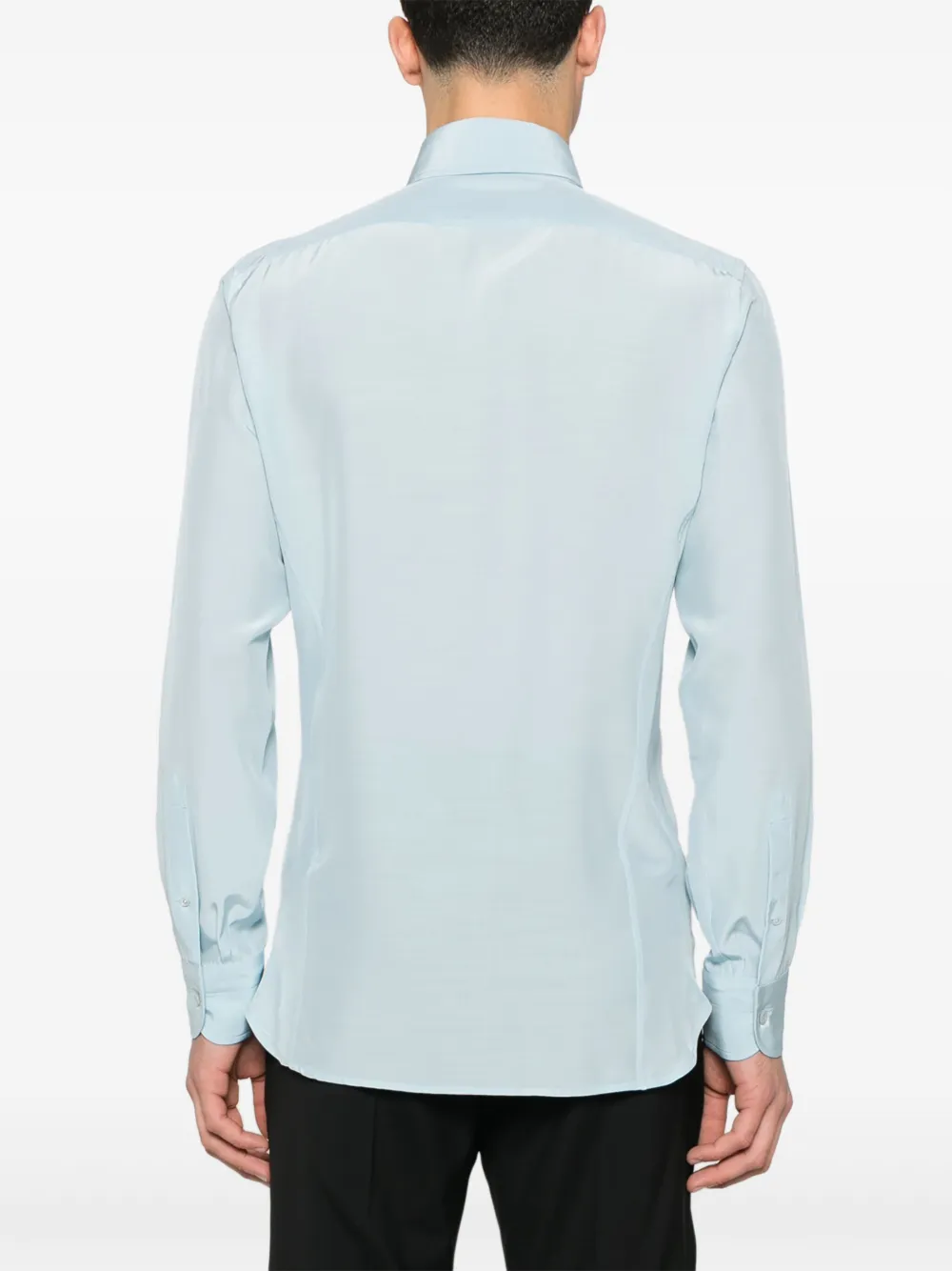 TOM FORD Zijden overhemd Blauw