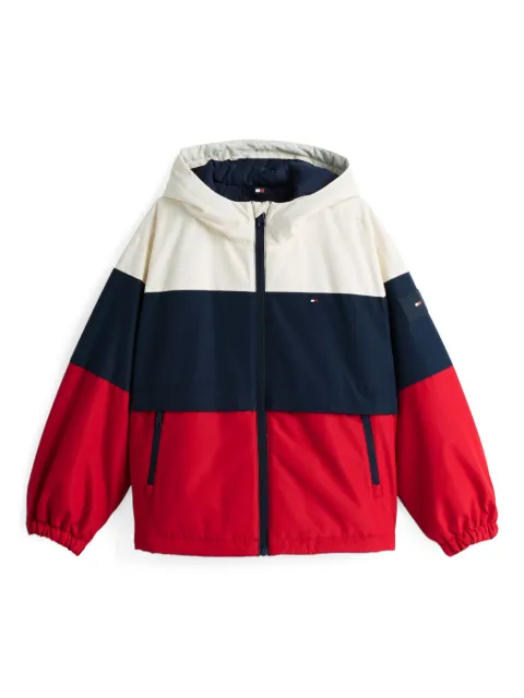 Tommy Hilfiger Junior chamarra capitonada con logo bordado