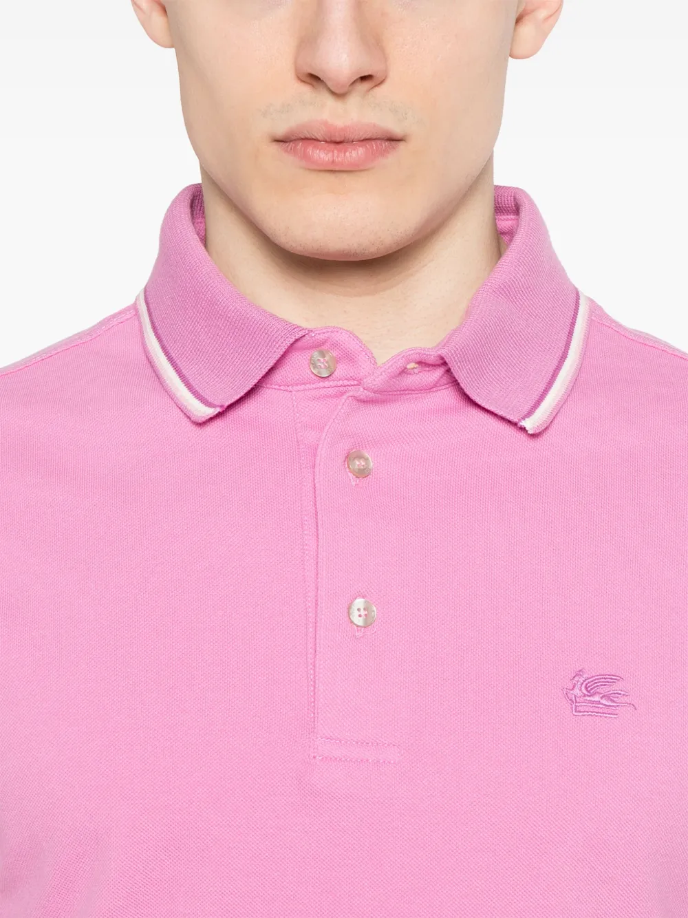 ETRO Poloshirt met borduurwerk Roze