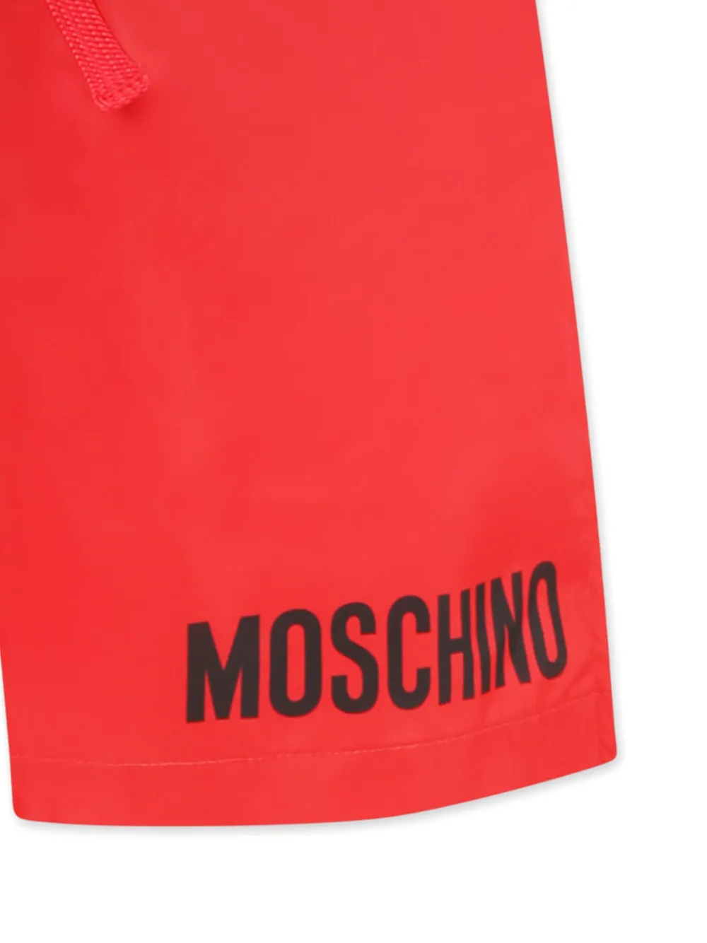Moschino Kids Zwembroek met logoprint Rood