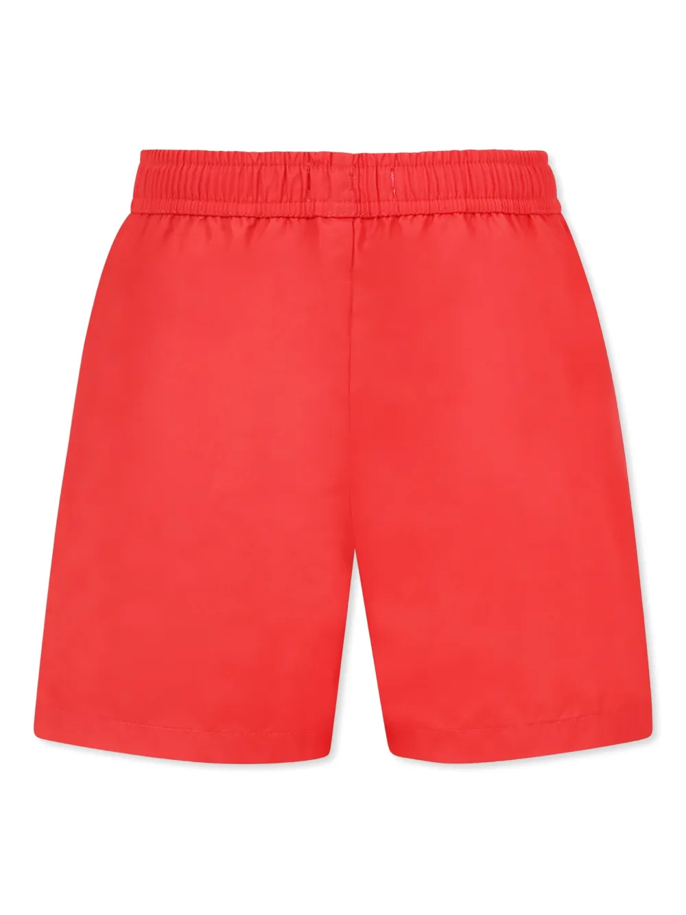 Moschino Kids Zwembroek met logoprint Rood