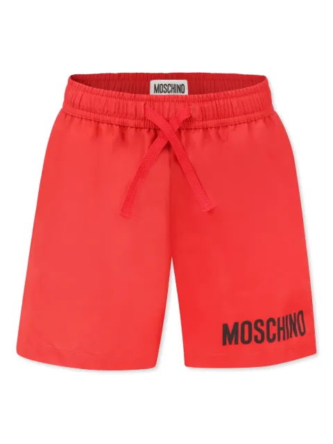 Moschino Kids logo-print swim shorts
