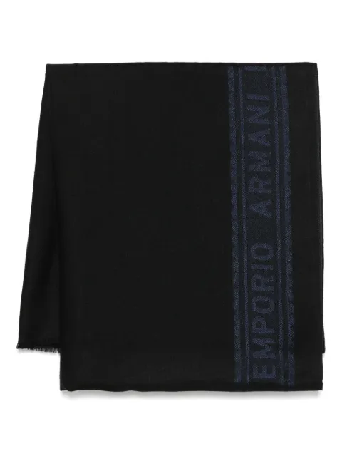 Emporio Armani logo-jacquard scarf