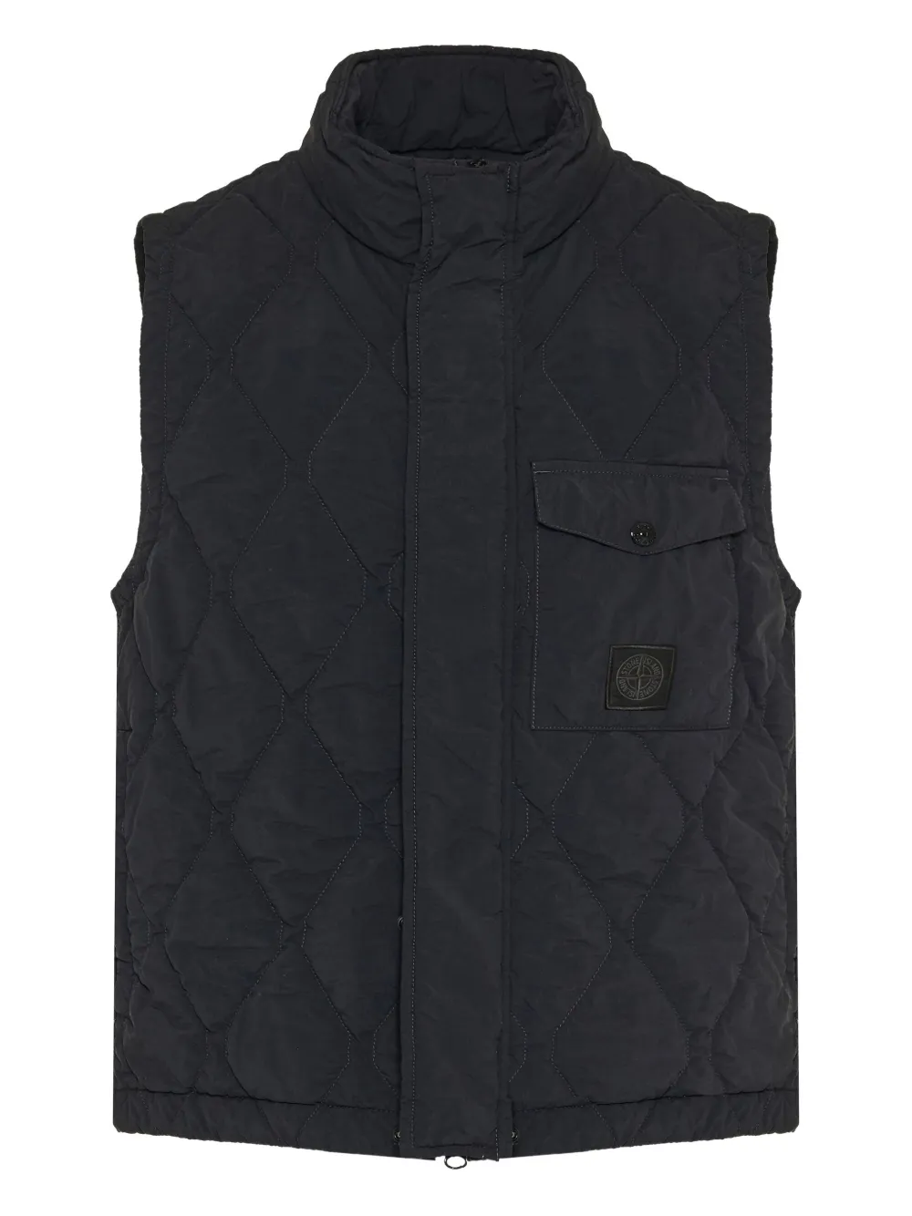Stone Island quilted pocket waistcoat | Black | Image 1