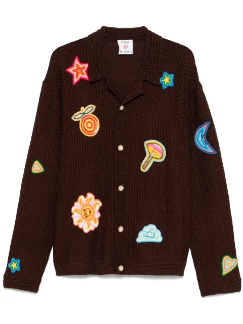 Casablanca motif crochet shirt 