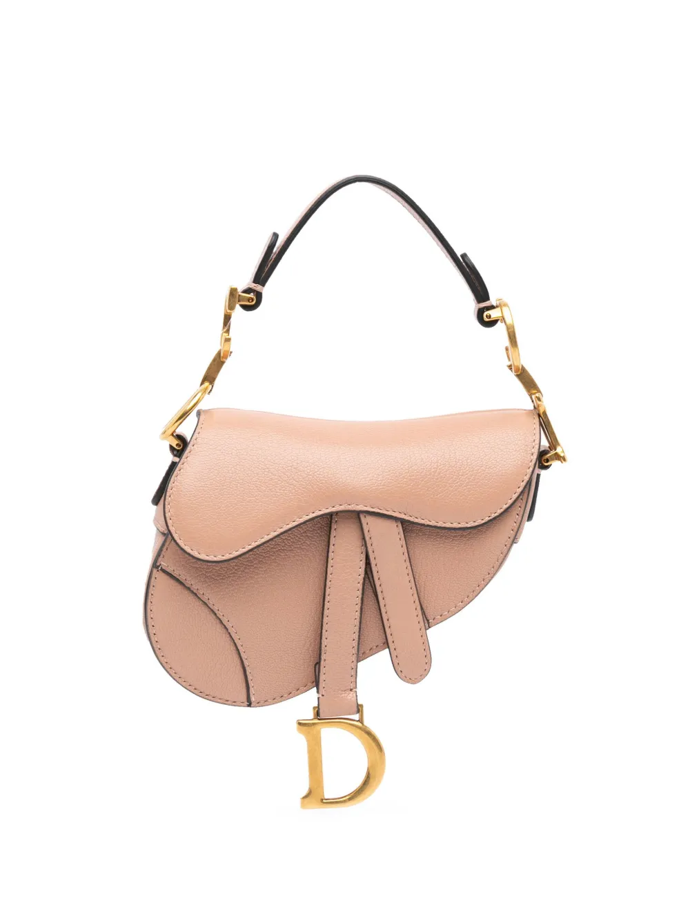 Christian Dior Pre-Owned 2021 マイクロ ゴートスキン サドル サッチェルバッグ - ブラウン Christian Dior Pre-Owned 2021 マイクロ ゴートスキン サドル サッチェルバッグ - ブラウン