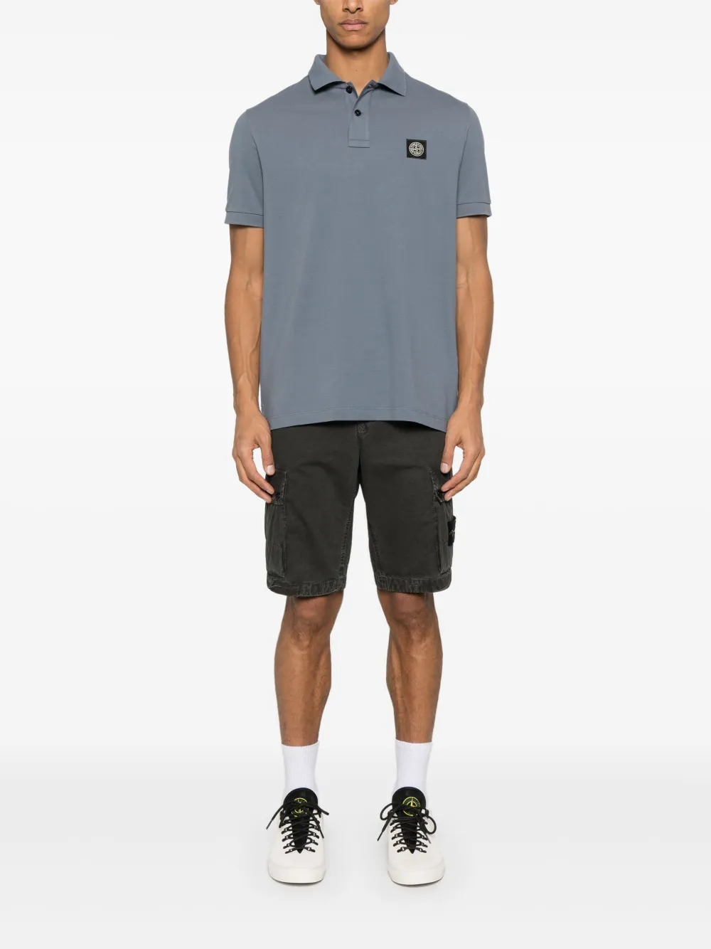 Stone Island Poloshirt met Compass-logopatch - Blauw