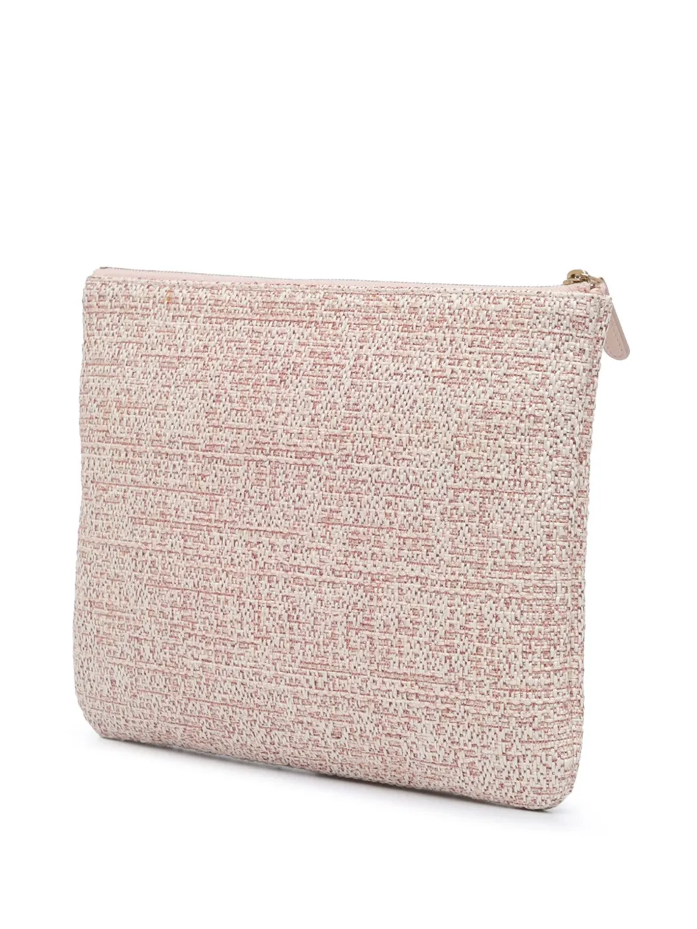 CHANEL Pre-Owned 2019 Deauville O Case medium tweed clutch - Roze