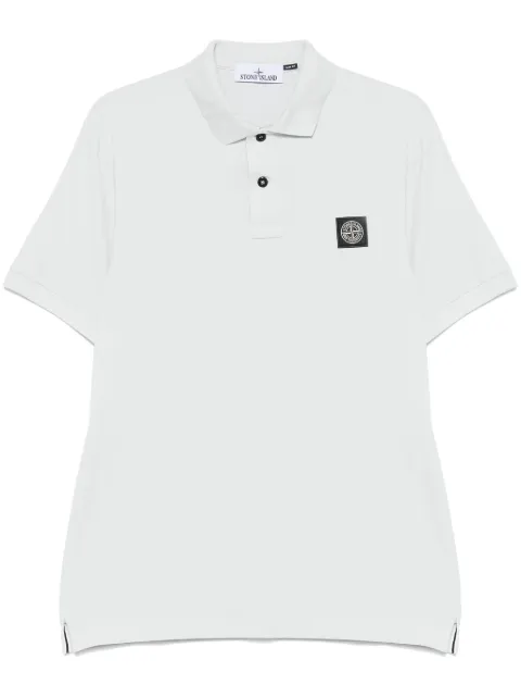 Stone Island playera tipo polo con parche Compass