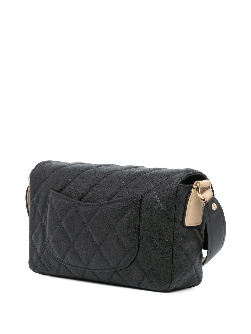 CHANEL Pre-Owned 2020 CC Bicolor Quilted Caviar Single Flap shoulder bag | Pre-Owned | Image 2