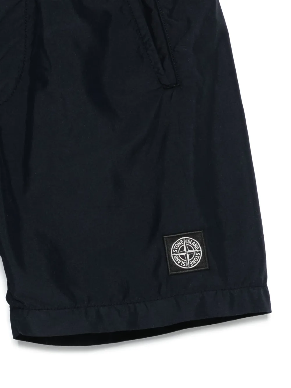Stone Island Junior Shorts met logopatch Blauw
