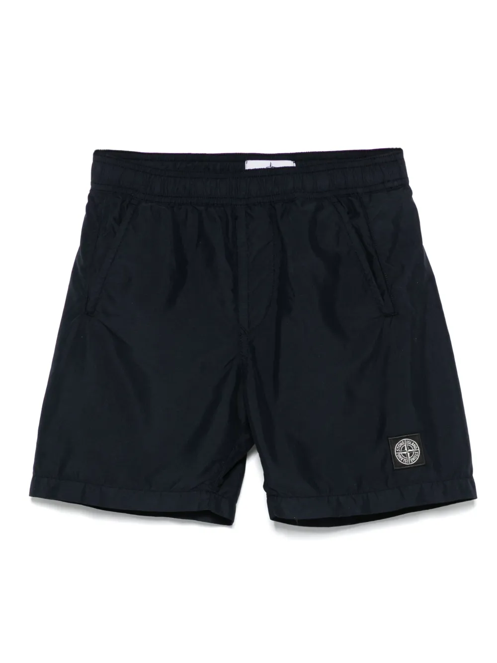 Stone Island Junior logo-patch shorts - ブルー Stone Island Junior logo-patch shorts - ブルー