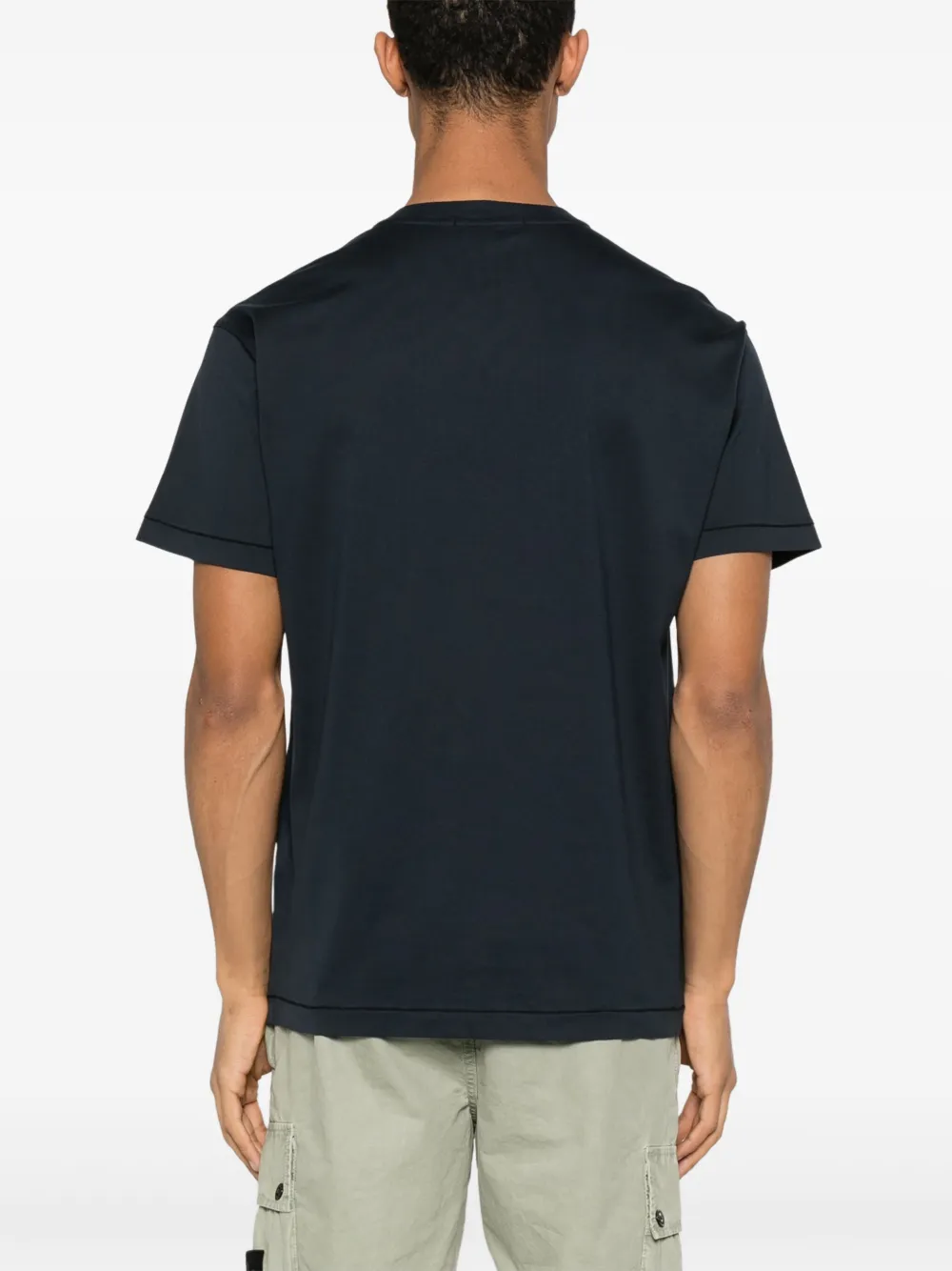 Stone Island T-shirt met Compass-logopatch Blauw