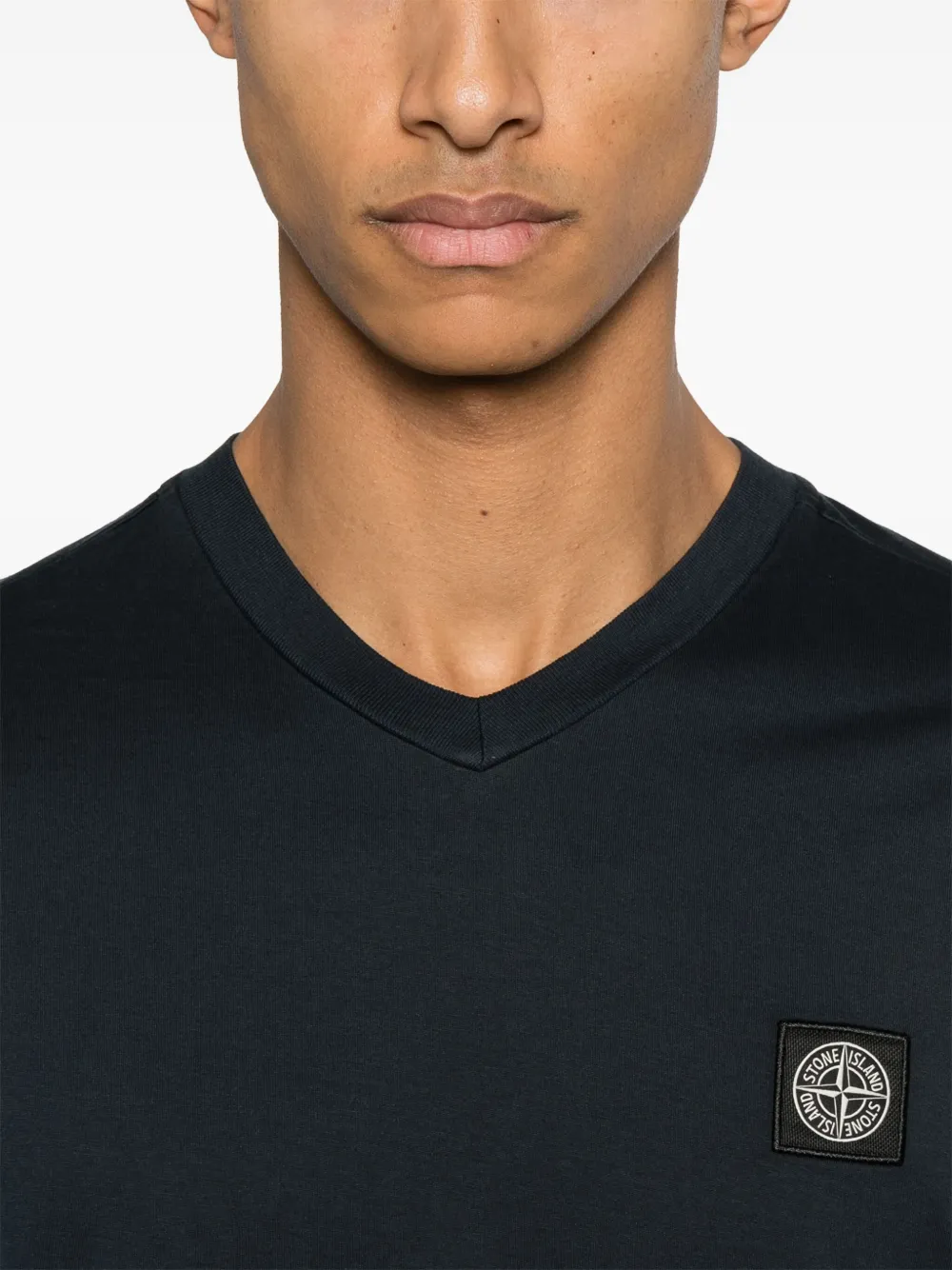 Stone Island T-shirt met Compass-logopatch Blauw