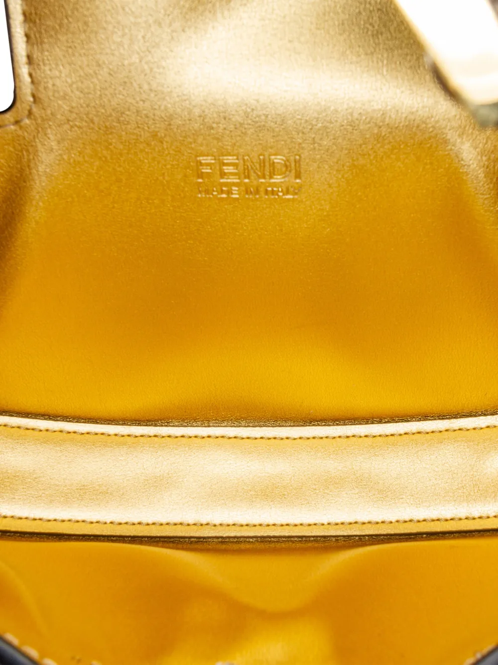 Pre-owned Fendi 2010-2024 Mini Leather Cookie Hobo Bag In White