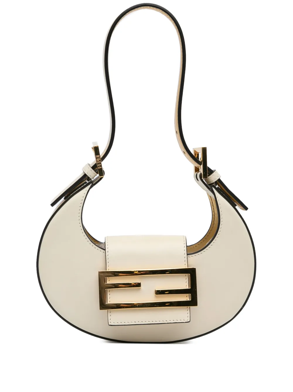 Fendi Pre-Owned 2010-2024 ミニ レザー クッキー ホーボーバッグ - ホワイト Fendi Pre-Owned 2010-2024 ミニ レザー クッキー ホーボーバッグ - ホワイト