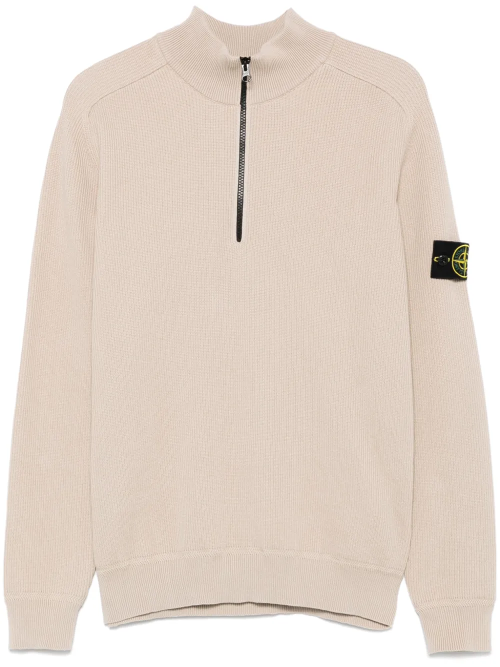 Stone Island Pullover mit Kompass-Patch - Nude