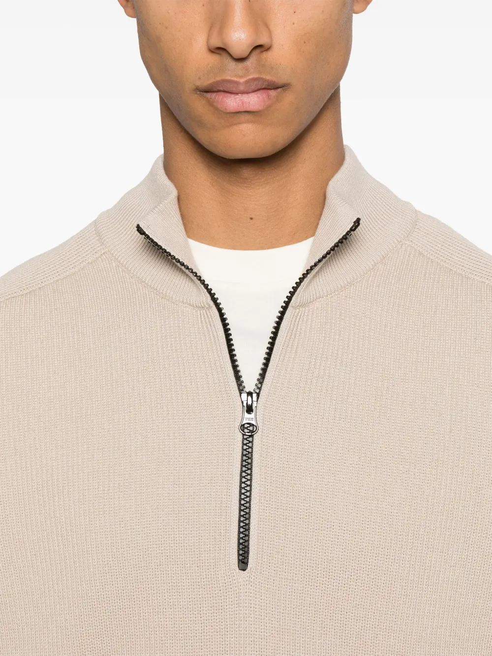 Stone Island Trui met Compass-logopatch Beige