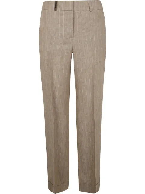 Peserico pantalones con rayas diplomáticas estampadas